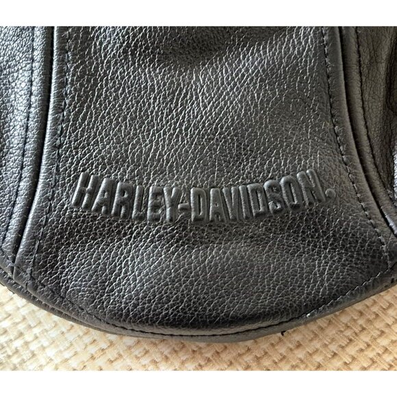 Harley Davidson Bar & Shield Vector Logo 2005 Leather Cabbie/Newsboy Cap Black M - Picture 3 of 11